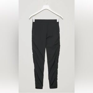 COS Pants with side rouching in black with back zip and pockets-Size 12